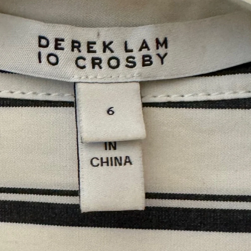 Derek Lam 10 Crosby Long-Sleeve Striped Cotton Shirt Dress - Picture 4 of 6